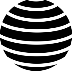 Earth Symbol With Horizontal Stripes Pattern Sticker Svg Vector, Free Vectors File
